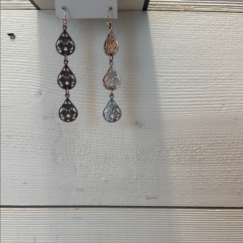 Silver Spherical Filigree Earrings